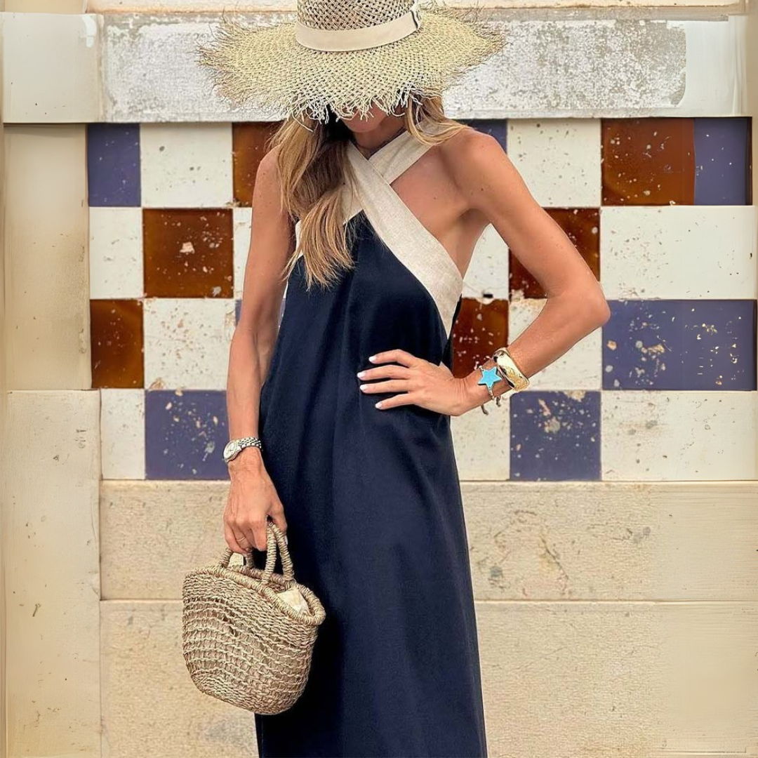 CATERINA | Abito Elegante con Collo Incrociato