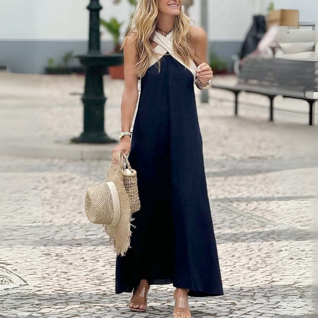 CATERINA | Abito Elegante con Collo Incrociato