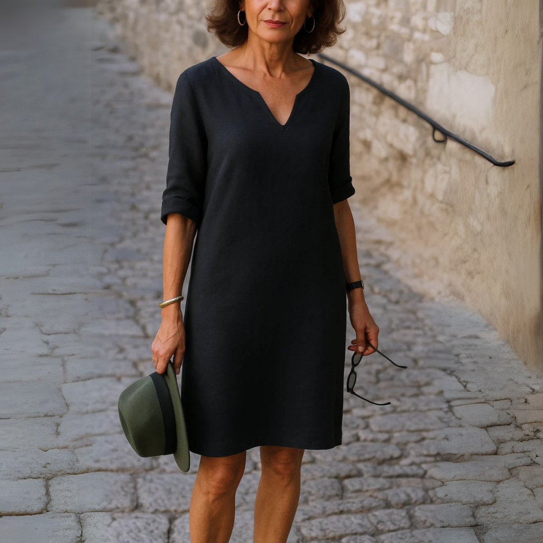 Basilla | Elegante abito con scollo a V