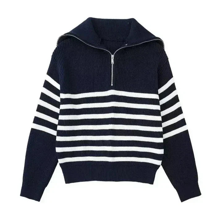 Regale | Maglione a righe con zip