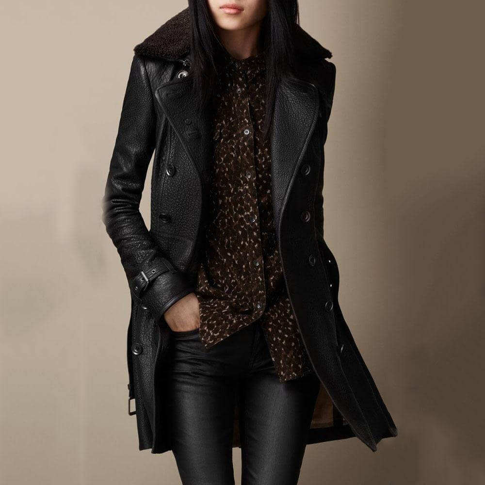 Iris | Cappotto artigianale in pelle