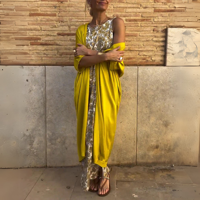 Noemi | Elegante abito lungo con cardigan abbinato in omaggio