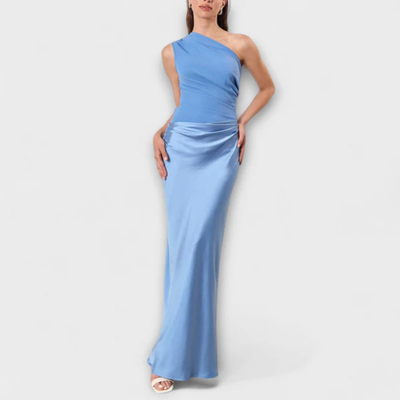 Zenobia | Elegante abito lungo monospalla