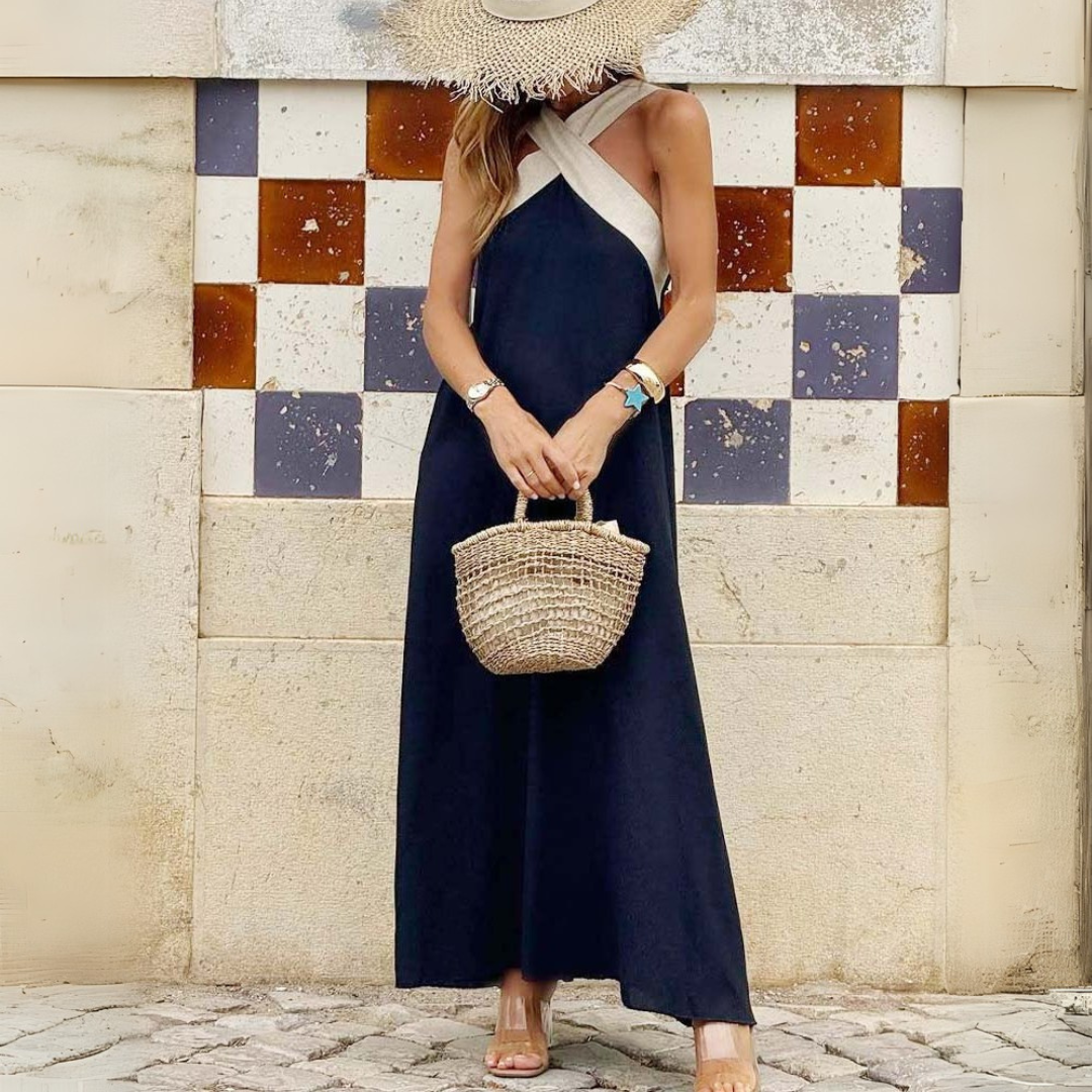CATERINA | Abito Elegante con Collo Incrociato