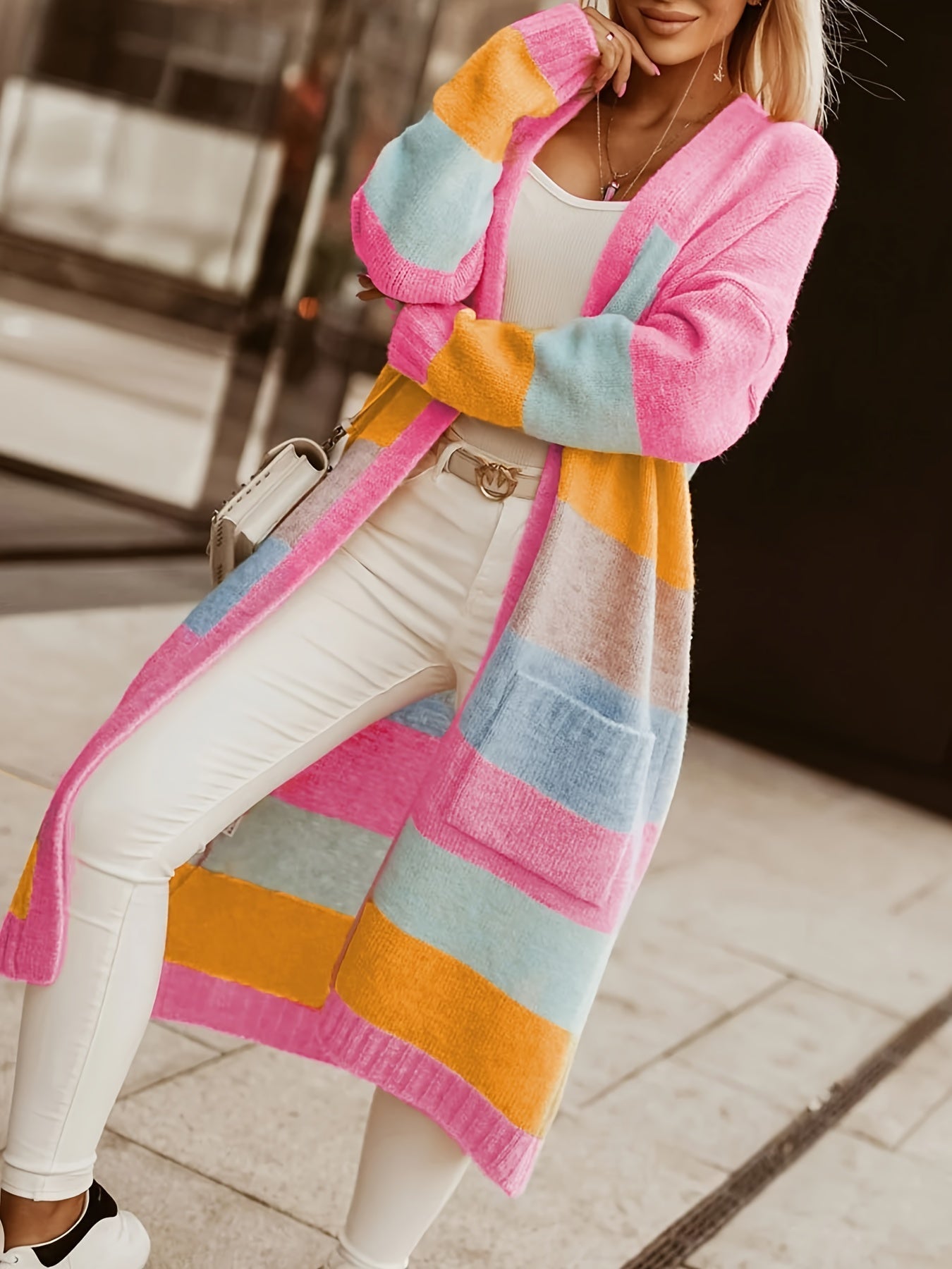 Alice | Cardigan a righe pastello