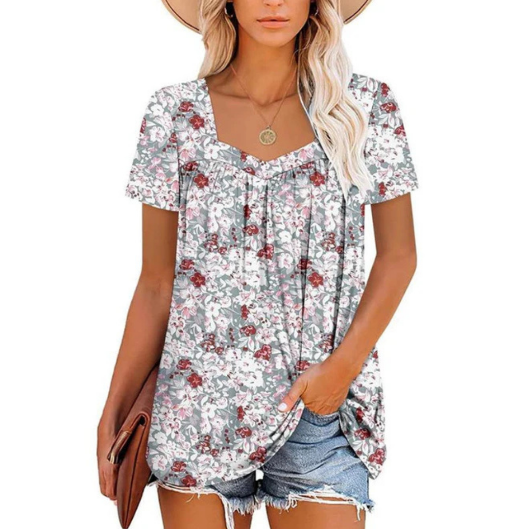 Faustina | Maglia estiva con design floreale