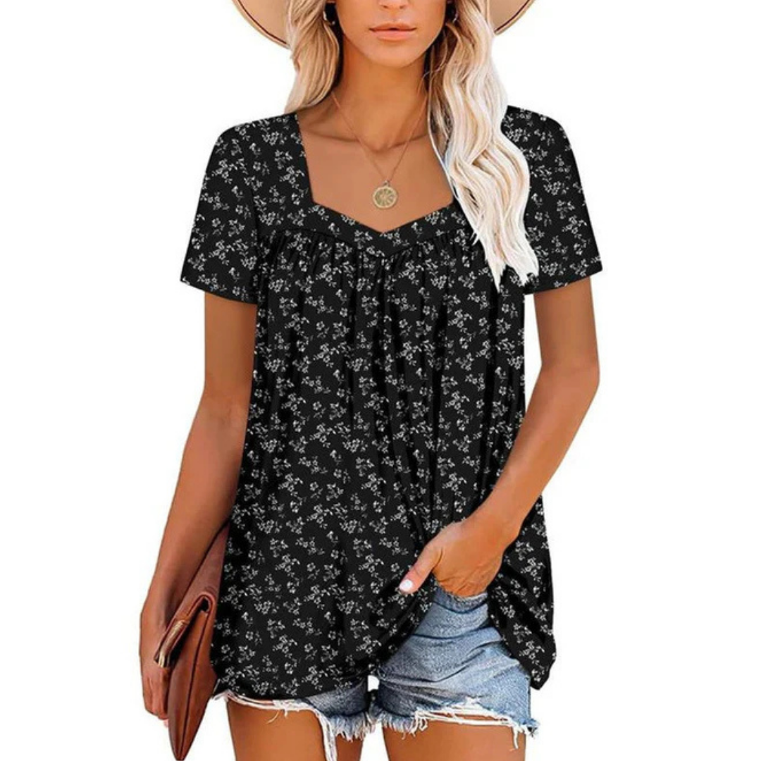Faustina | Maglia estiva con design floreale