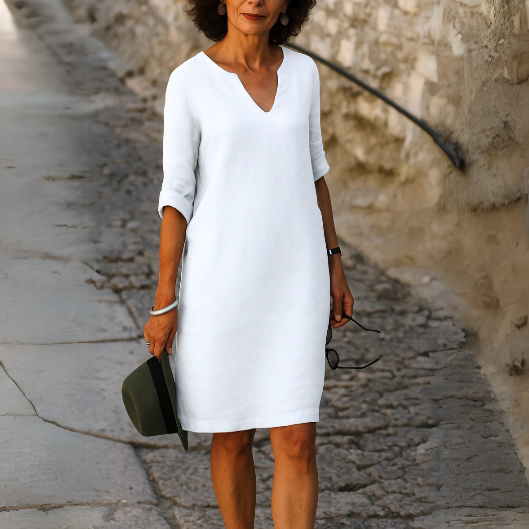 Basilla | Elegante abito con scollo a V