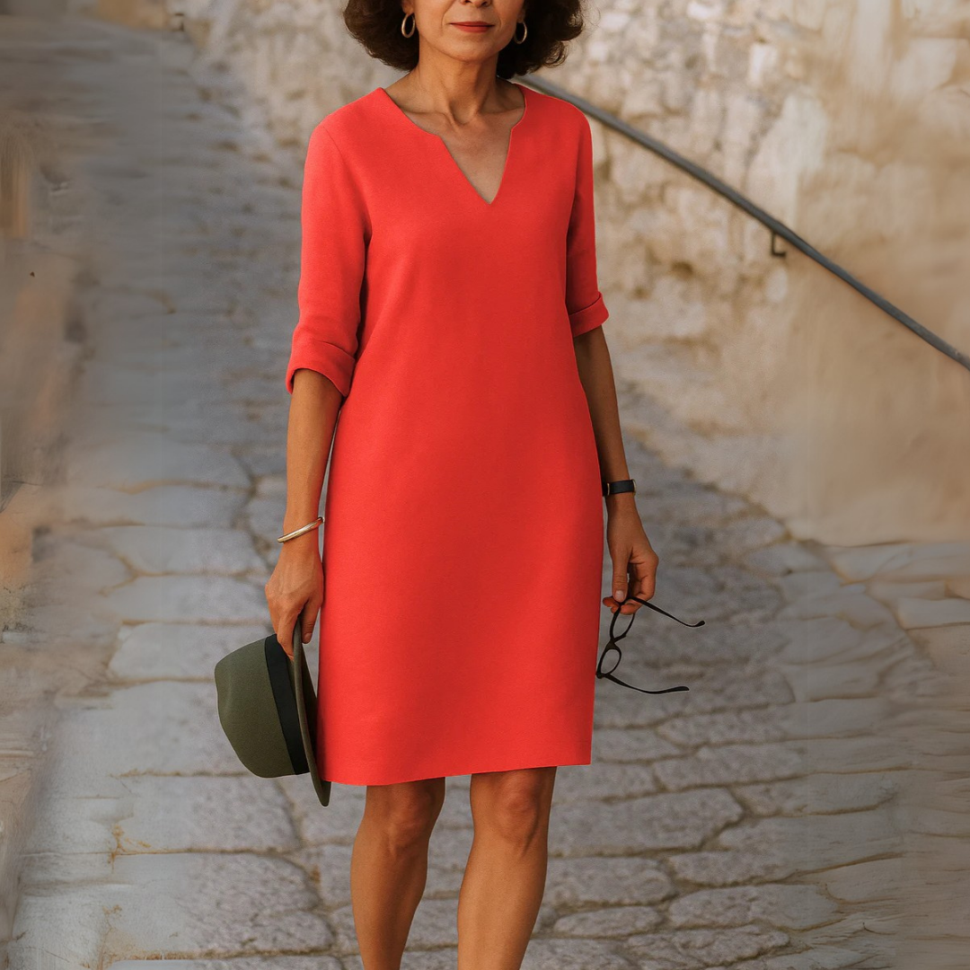Basilla | Elegante abito con scollo a V