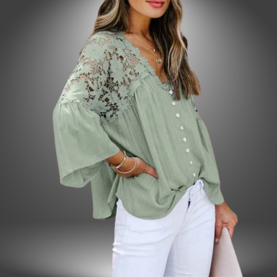 Sara | Blusa in pizzo floreale