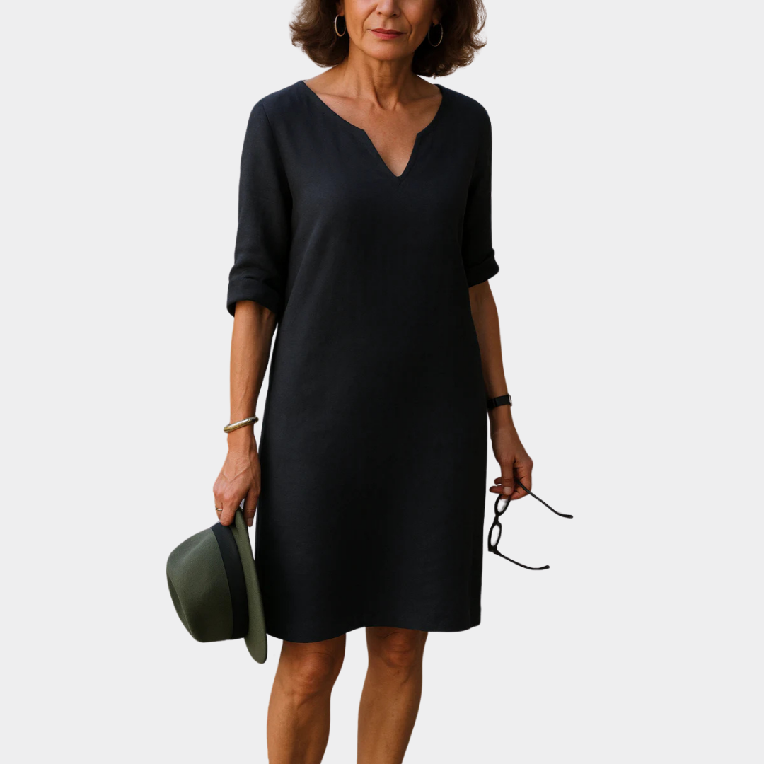 Basilla | Elegante abito con scollo a V