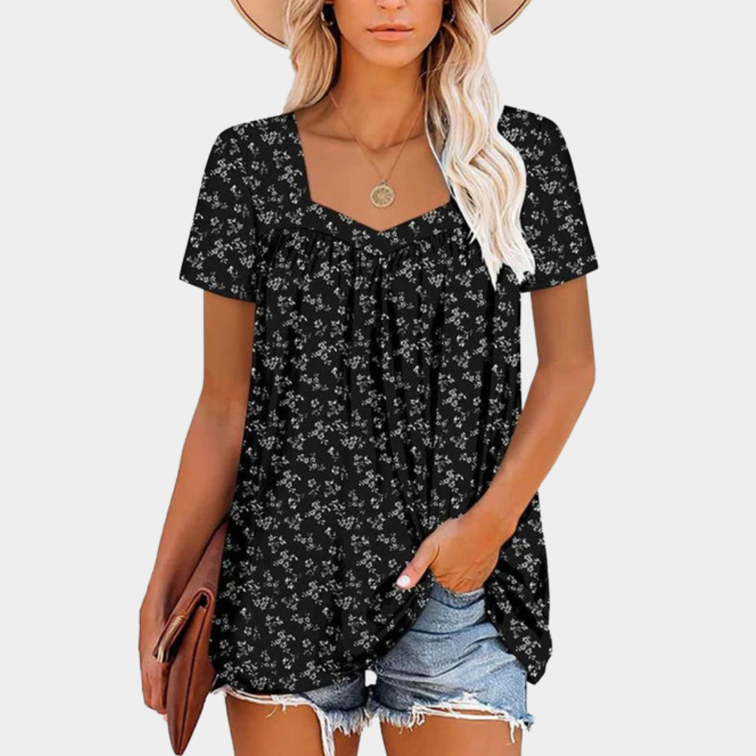 Faustina | Maglia estiva con design floreale