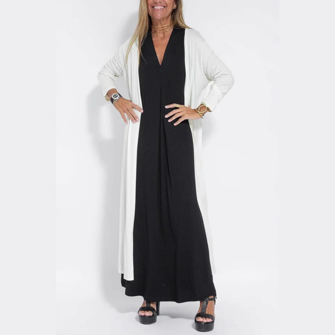 Sole | Abito lungo artigianale + cardigan in omaggio