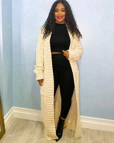 Theodora | Cardigan lungo casual con scollo a V