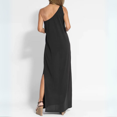 Brunella | Elegante abito lungo monospalla