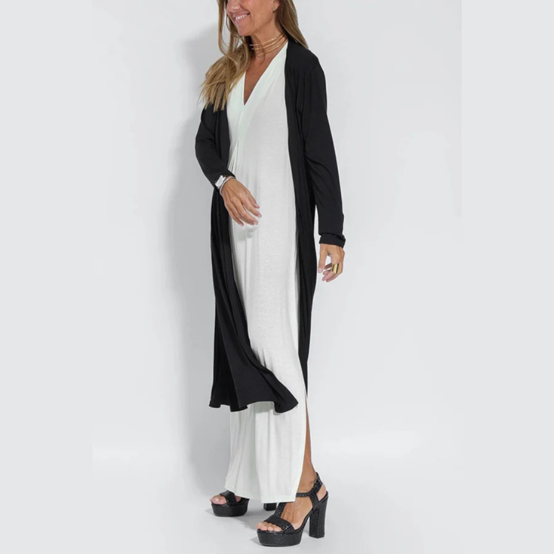 Sole | Abito lungo artigianale + cardigan in omaggio