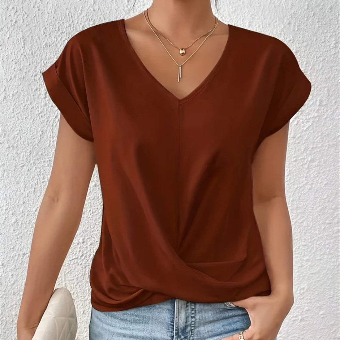 Nives | Maglietta casual con scollo a V