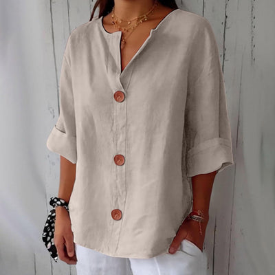 Lena | Blusa in lino casual artigianale
