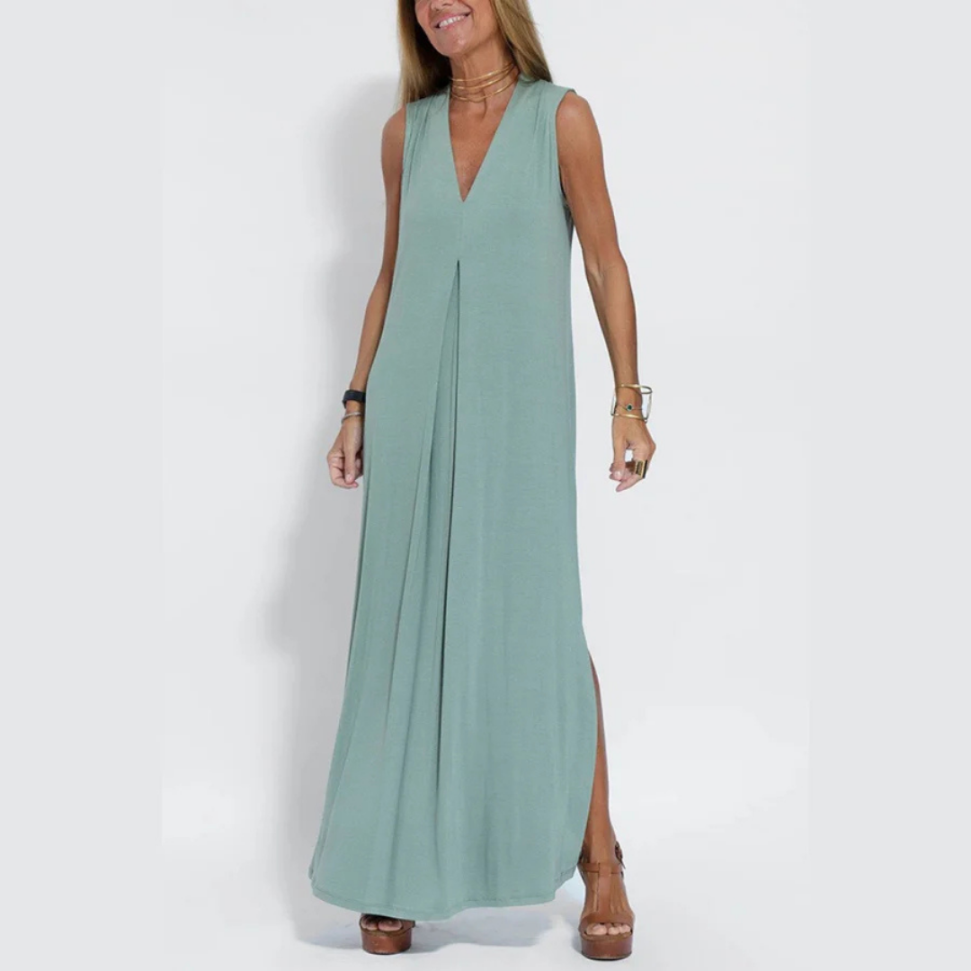 Sole | Abito lungo artigianale + cardigan in omaggio