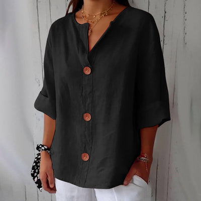 Lena | Blusa in lino casual artigianale