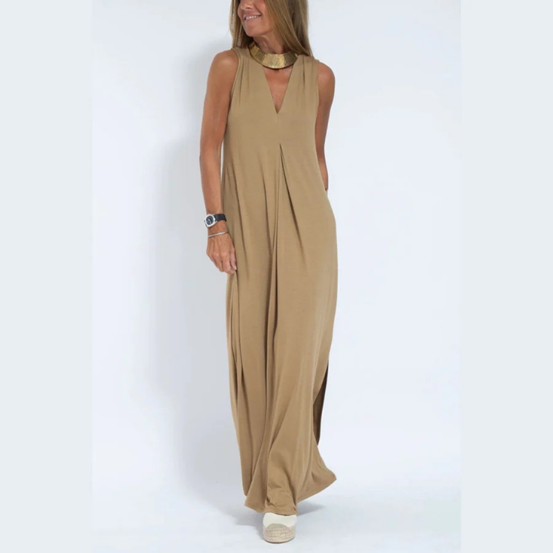 Sole | Abito lungo artigianale + cardigan in omaggio