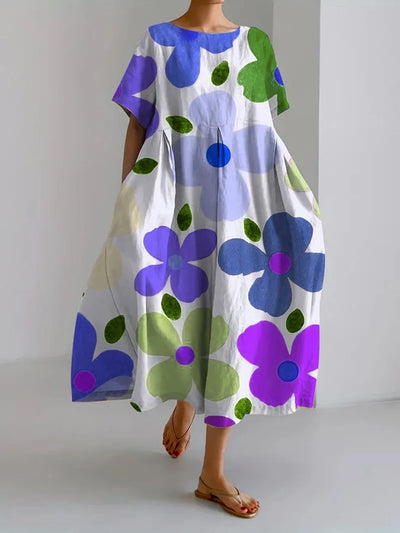 ELIANA | Abito Midi Floreale con Stile e Comfort Estivo