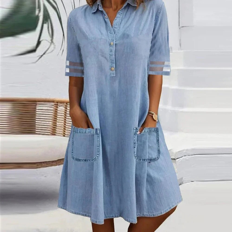 Chloé | Abito denim artigianale