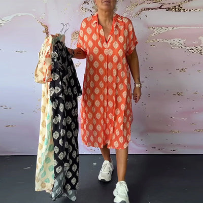 Elena | Vestito artigianale elegante con scollatura a V