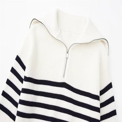 Regale | Maglione a righe con zip