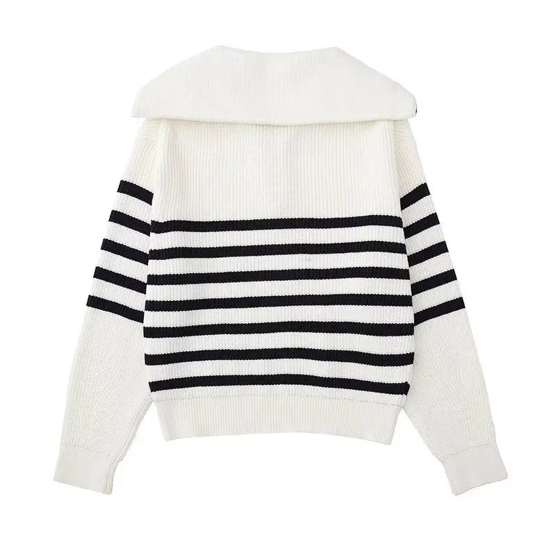 Regale | Maglione a righe con zip