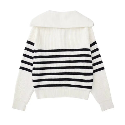 Regale | Maglione a righe con zip