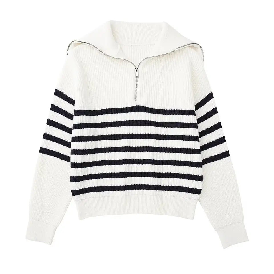 Regale | Maglione a righe con zip