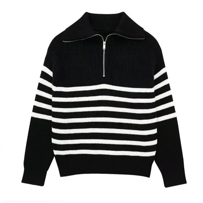 Regale | Maglione a righe con zip