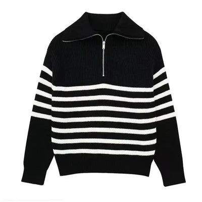 Regale | Maglione a righe con zip