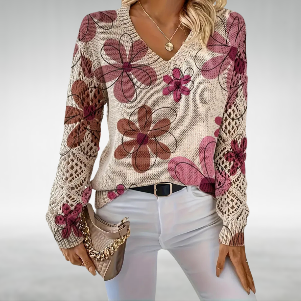 Daisy | Maglione a Maglia Floreale