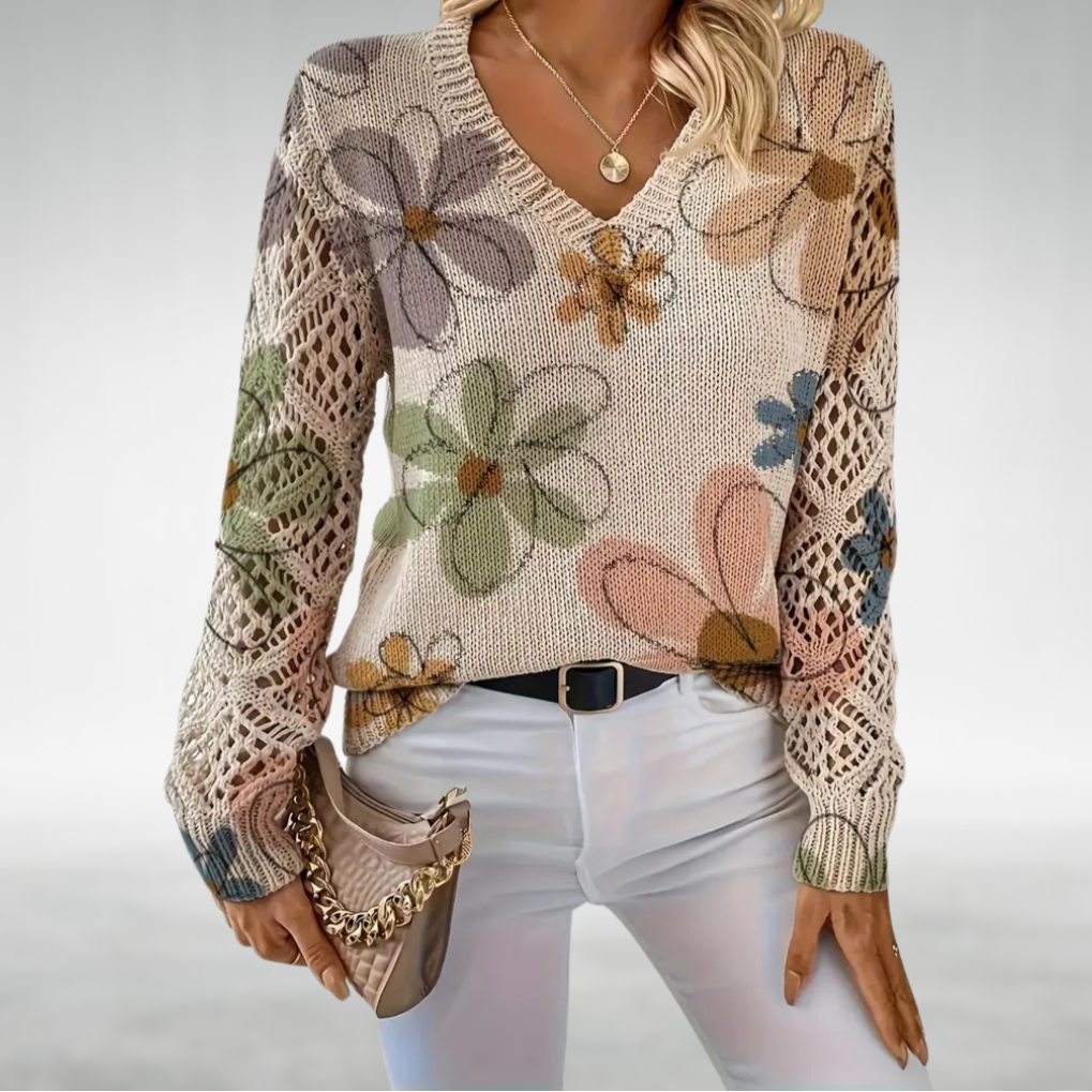 Daisy | Maglione a Maglia Floreale