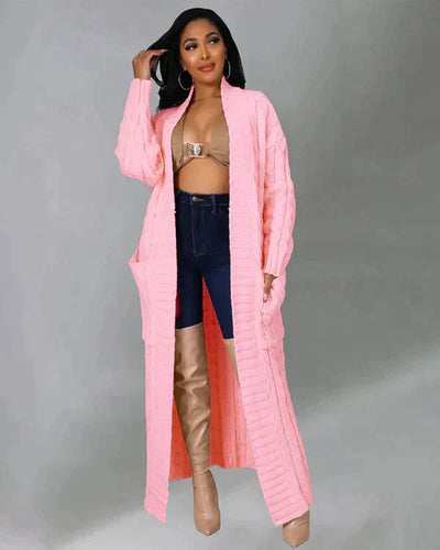 Theodora | Cardigan lungo casual con scollo a V