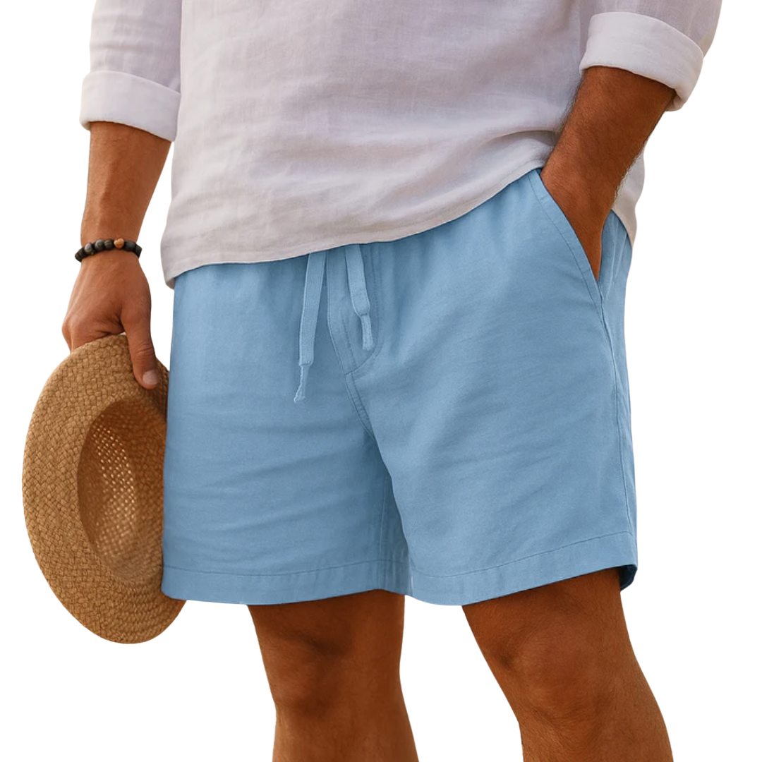 Regale | Pantaloni corti eleganti in lino con vita elastica