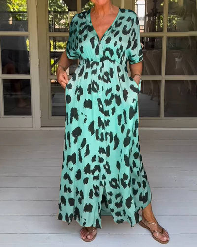 Paola | Abito lungo leopardato