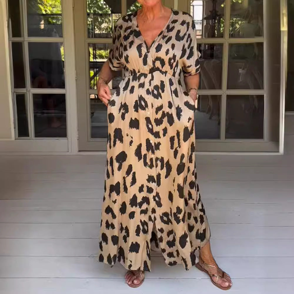 Paola | Abito lungo leopardato