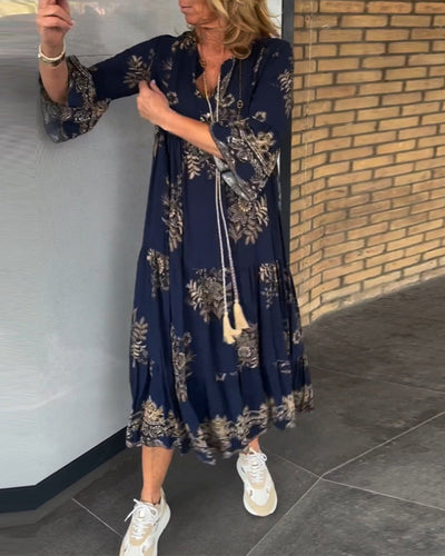 Annika | Abito vintage casual in tessuto premium per uno stile senza tempo