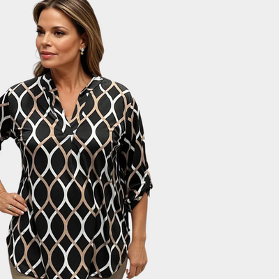 Gianna | Blusa casual con motivo originale fatta a mano