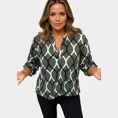 Gianna | Blusa casual con motivo originale fatta a mano