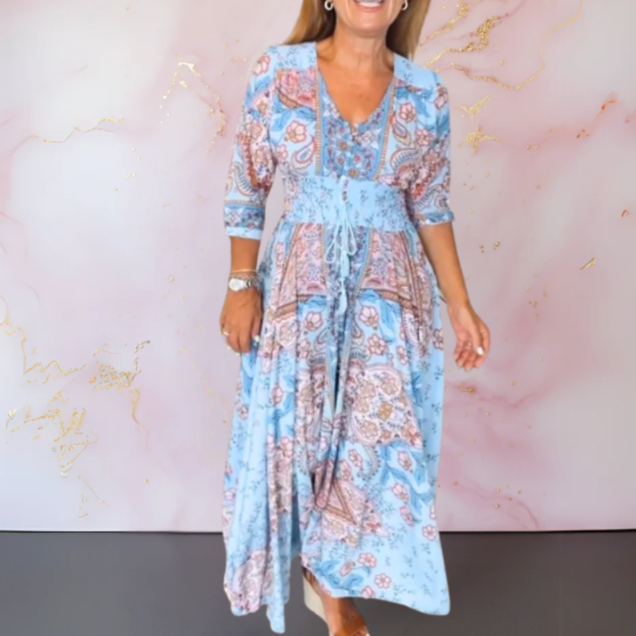Margaret | Elegante vestito estivo con scollo a V