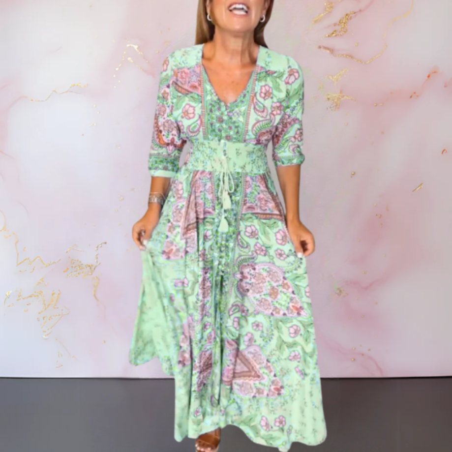 Margaret | Elegante vestito estivo con scollo a V