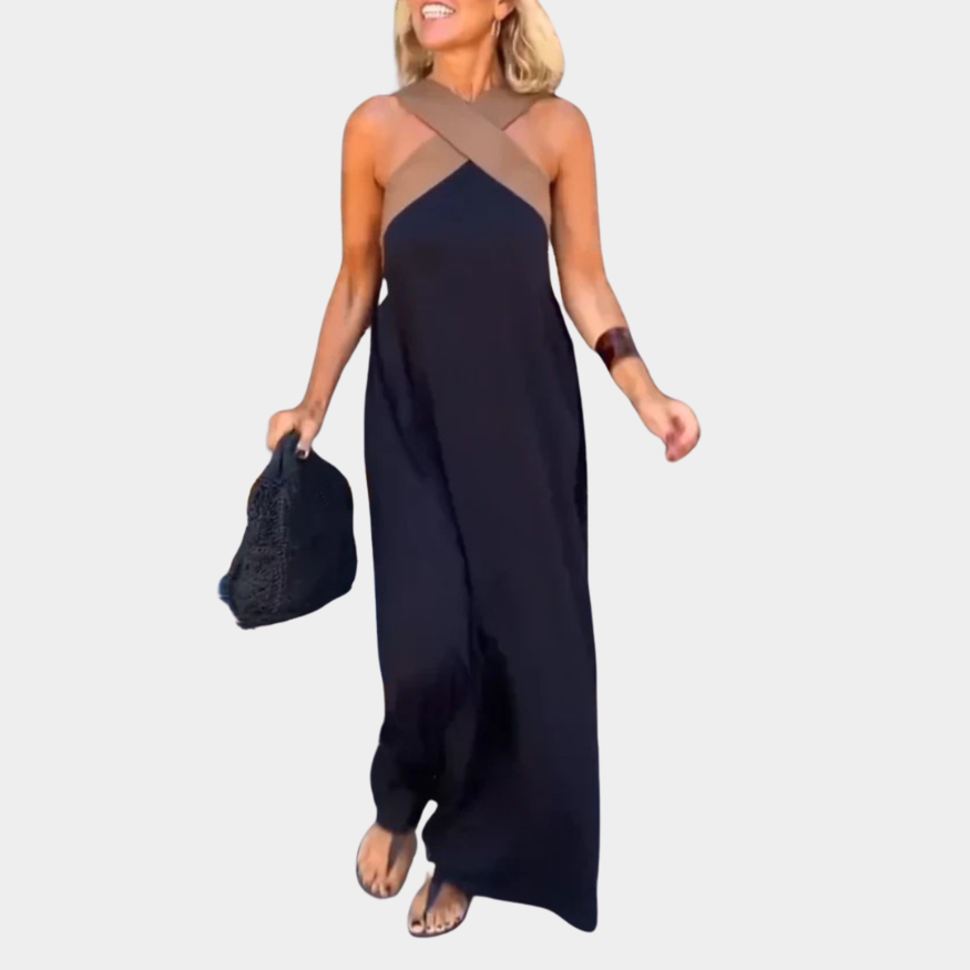 CATERINA | Abito Elegante con Collo Incrociato