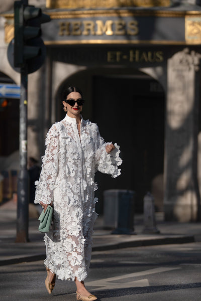 Arianna | Abito Bianco Elegante in Pizzo