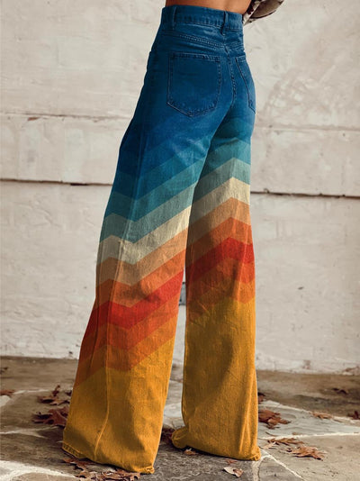 Jessica | Pantaloni zigzag eleganti moderni