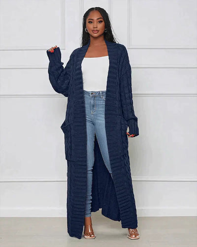 Theodora | Cardigan lungo casual con scollo a V