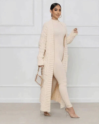 Theodora | Cardigan lungo casual con scollo a V